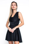 Juodos spalvos, trumpa, progine moteriska suknele